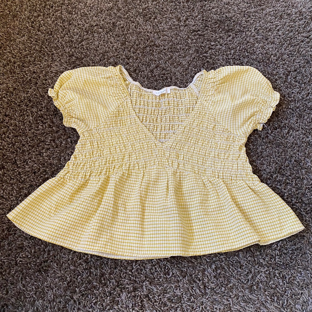 Yellow Flowy L.A. Hearts Blouse